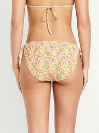 Mid-Rise Textured String Bikini Swim Bottoms - Multi Ditsy Floral — view 2