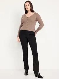 Mid-Rise Wow Boot-Cut Jeans - Black Jack — view 4