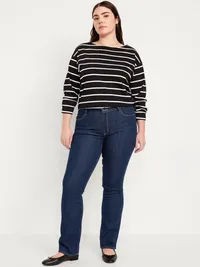 Mid-Rise Wow Boot-Cut Jeans - Dark Wash — view 4