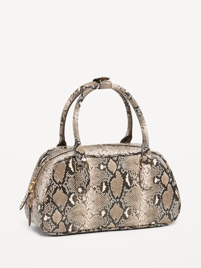 Mini Bowler Bag - Snake