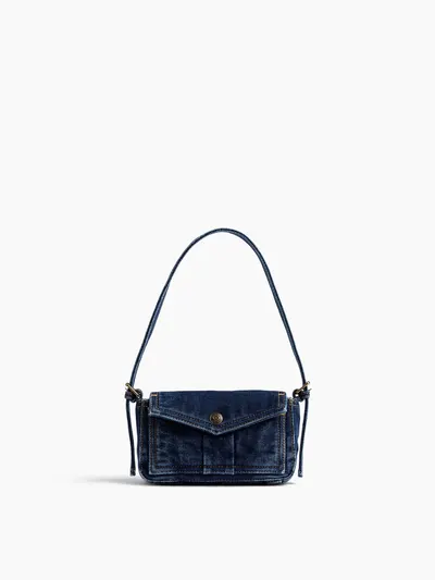 Mini Denim Envelope Bag - Dark wash