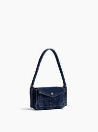 Mini Denim Envelope Bag - Dark wash — view 3