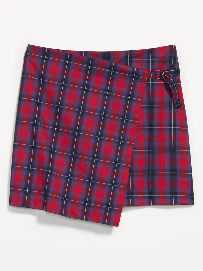 Mini Wrap Skirt - Red Plaid