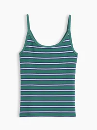 Modern Crop Cami - Green stripe — view 5