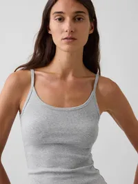 Modern Crop Cami - Light heather grey — view 4