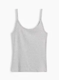 Modern Crop Cami - Light heather grey — view 5