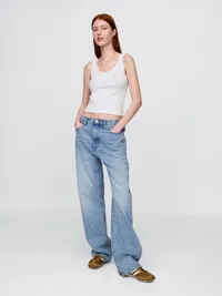 Modern Crop Tank Top - Fresh white — view 2