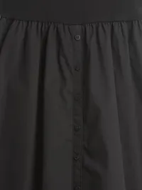 Modern Mixed Media Maxi Dress - True black — view 4