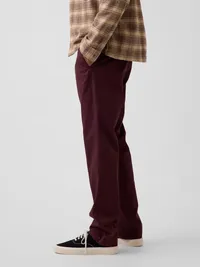 Modern Straight Khakis - RICH PLUM — view 3