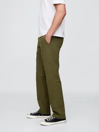 Modern Straight Khakis - Ripe olive — view 3