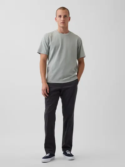 Modern Straight Khakis - Soft black