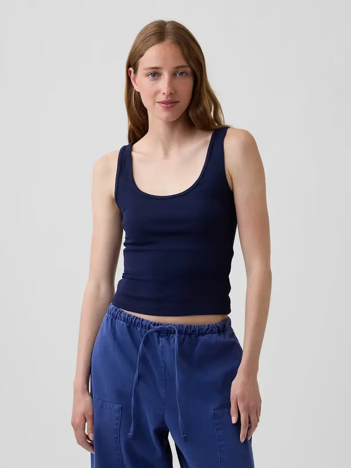 Modern Tank Top - Navy blue