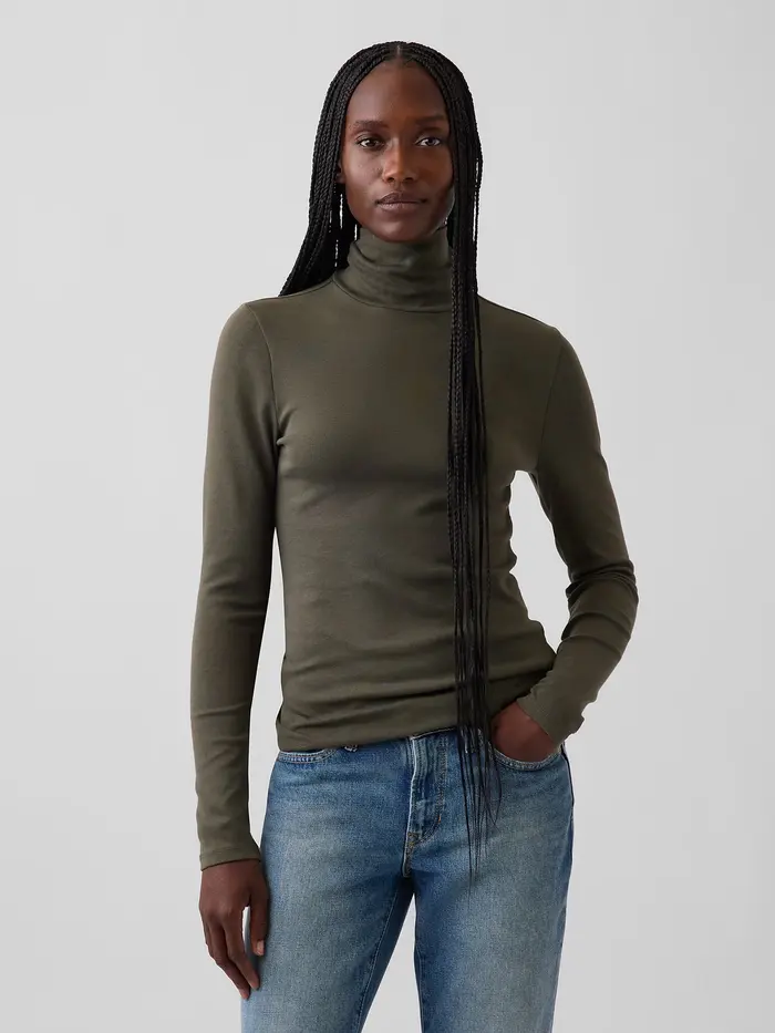 Modern Turtleneck - Bamboo green