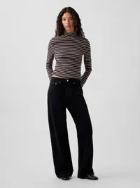 Modern Turtleneck - Brown stripe — view 2