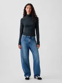 Modern Turtleneck - Forest river green — view 2