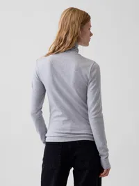 Modern Turtleneck - Light heather grey — view 3