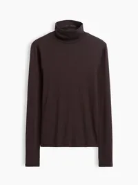 Modern Turtleneck - Terra brown — view 5