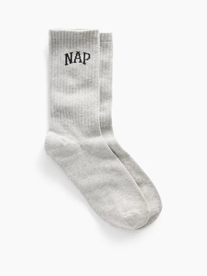 NAP Logo Crew Socks - Grey