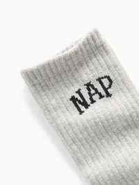 NAP Logo Crew Socks - Grey — view 2