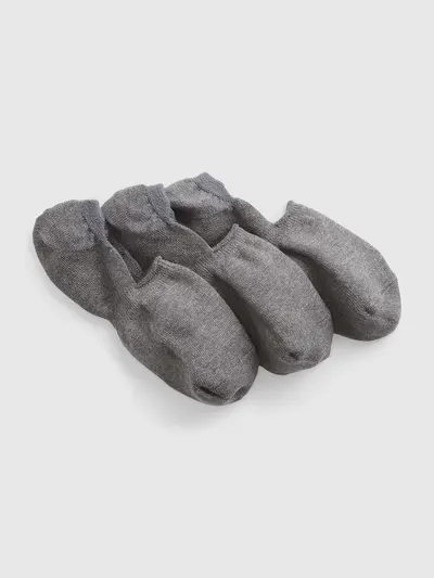 No Show Socks (3-Pack) - Grey