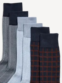 Novelty Socks 3-Pack for Men - Blue Herringbone — view 2