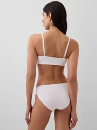Organic Stretch Cotton Bralette - Optic white — view 2