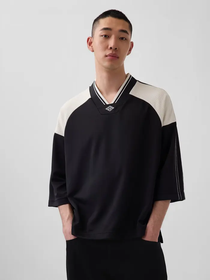 OuiGap Oversized Logo Jersey - black