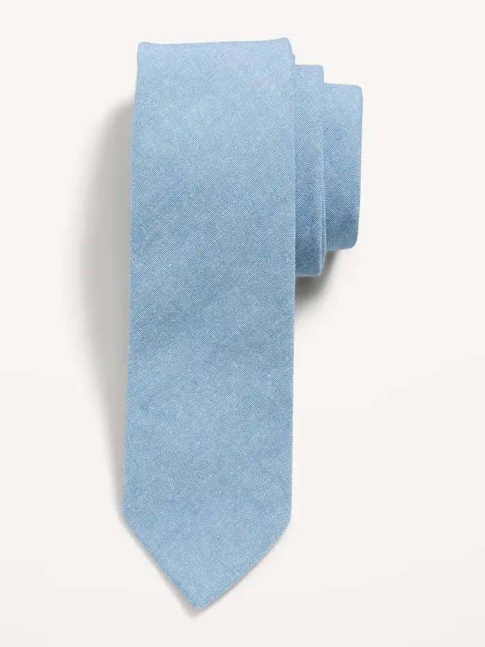 Outtek™ Printed Necktie for Men - Dark Chambray