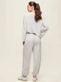 Oversized Bounce Lite Bubble Joggers - Light Gray Heather — view 3
