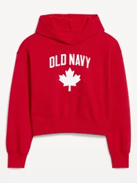 Oversized Canada Logo-Graphic Hoodie - Robbie Red — view 4