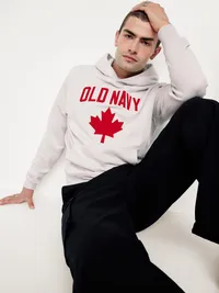 Oversized Canada Logo Pullover Hoodie - Light Heather Gray — view 3