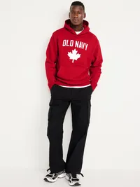 Oversized Canada Logo Pullover Hoodie - Robbie Red — view 3