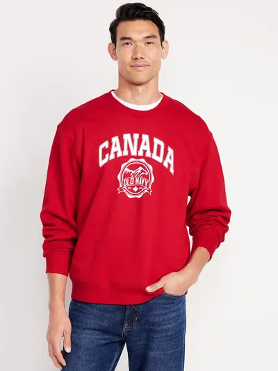 Oversized Canada Logo Sweatshirt - Robbie Red