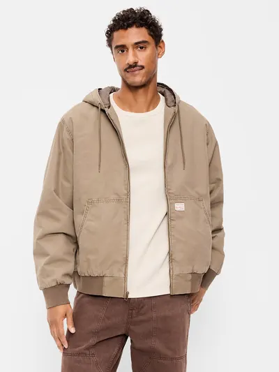 Oversized Canvas Hoodie - Camo Slate