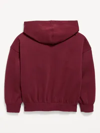 Oversized Graphic Pullover Hoodie for Girls - Red Lacquer — view 2