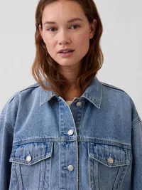 Oversized Icon Denim Jacket - Light wash — view 4
