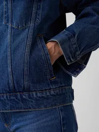 Oversized Icon Denim Jacket - Medium wash — view 4