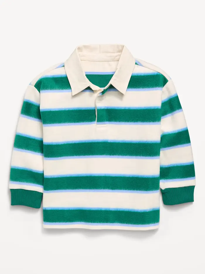 Oversized Long-Sleeve Rugby Shirt for Toddler Boys - Java Fern