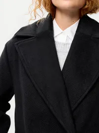 Oversized Longline Overcoat - Black Jack — view 4