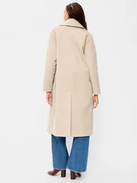 Oversized Longline Overcoat - Oatmeal — view 2