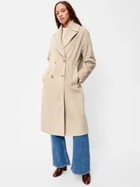 Oversized Longline Overcoat - Oatmeal — view 5