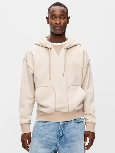 Oversized Pullover Hoodie - Wish Bone