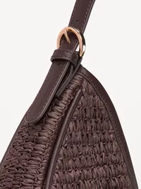 Oversized Raffia Hobo Bag - Peppercorn — view 5
