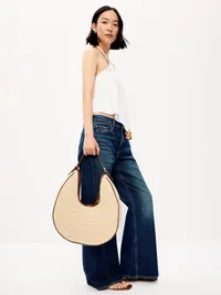 Oversized Raffia Hobo Bag - Totally Natural — view 2