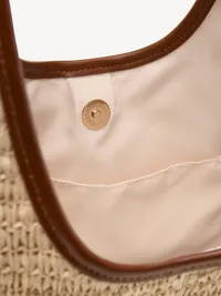 Oversized Raffia Hobo Bag - Totally Natural — view 4