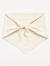Oversized Rib-Knit Triangle Scarf - Creme De La Creme — view 2