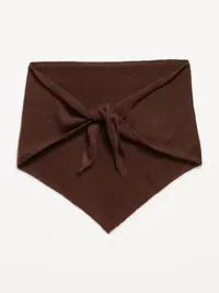 Oversized Rib-Knit Triangle Scarf - Earthen — view 2