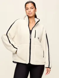 Oversized Sherpa Full-Zip Jacket - Howlite — view 5