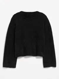 Oversized Shine Crew-Neck Sweater - Black Jack — view 4