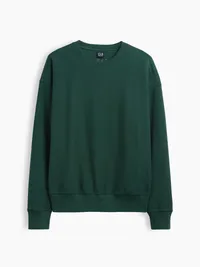 Oversized Terry Sweatshirt - Deep hunter green — view 5